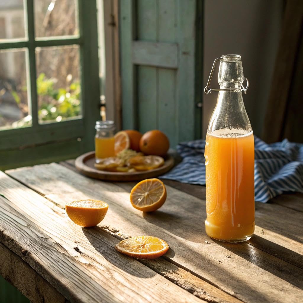 Liquid Remedy Kombucha Sugar Free Organic Drink  Low Calorie  Probiotic Like Tea for Gut Health - Orange Splash - 12 Fl Oz Can  4-Pack