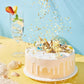 Lwuey Gold Leaf Cake Decoration Flakes, 4PCS, Gold Foil Paper, 5.50x2.20x2.20cm