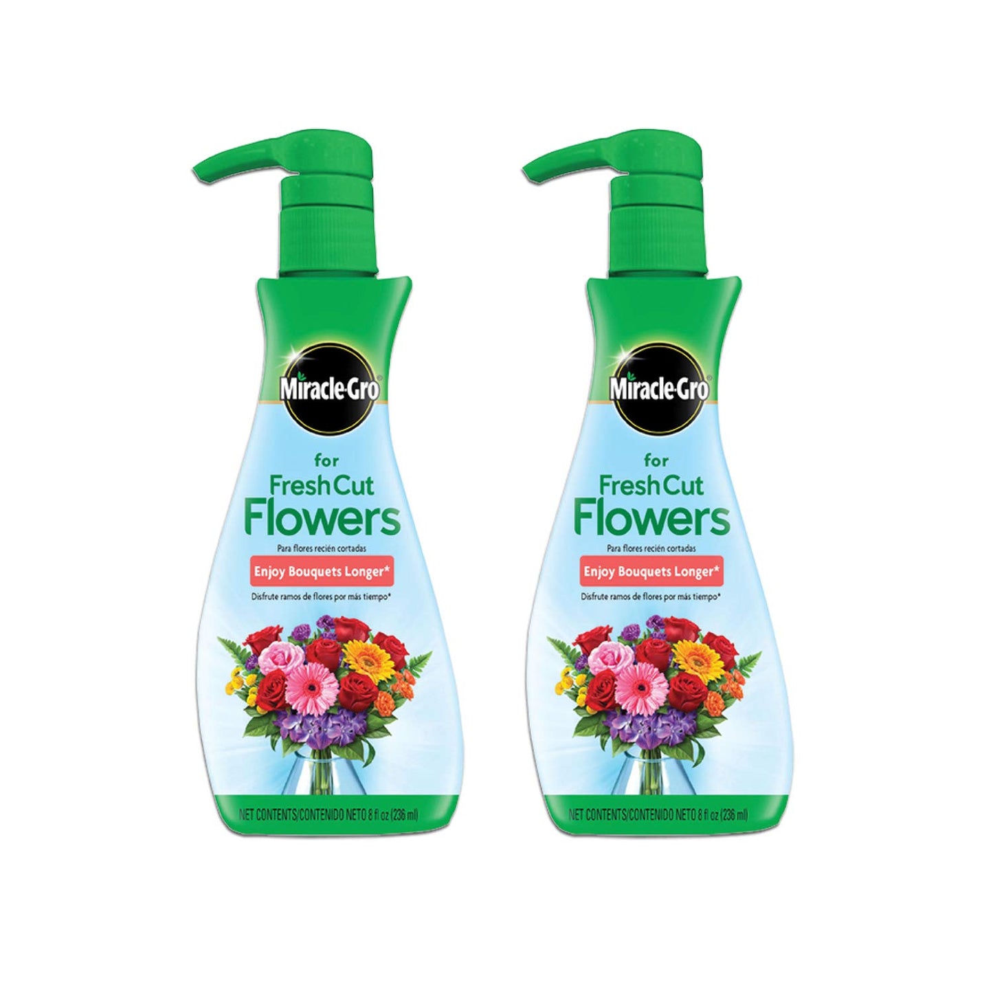 Miracle-Gro For Fresh Cut Flowers, 8 Oz., For All Bouquets And Cut Flowers, 2-Pack