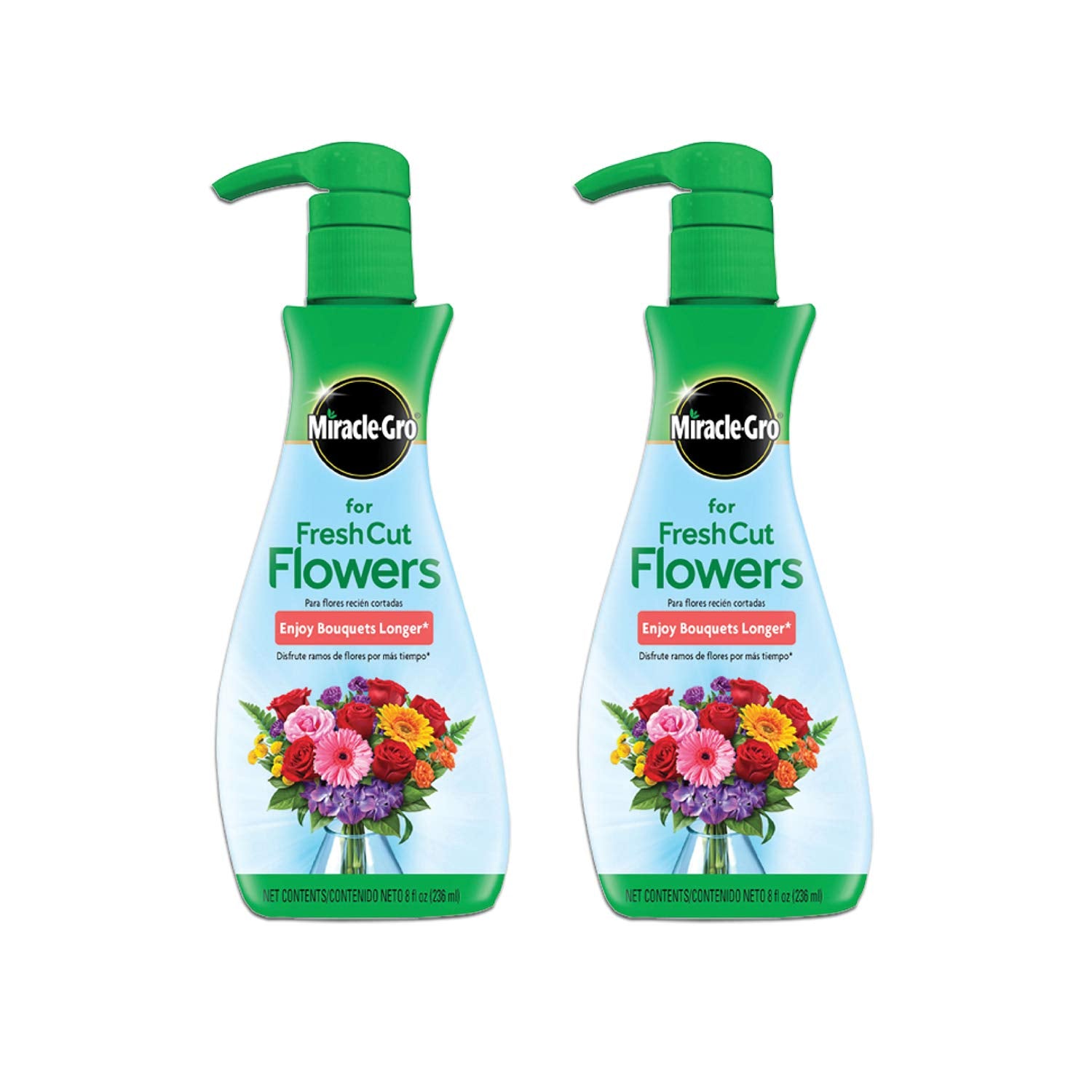 Miracle-Gro For Fresh Cut Flowers, 8 Oz., For All Bouquets And Cut Flowers, 2-Pack