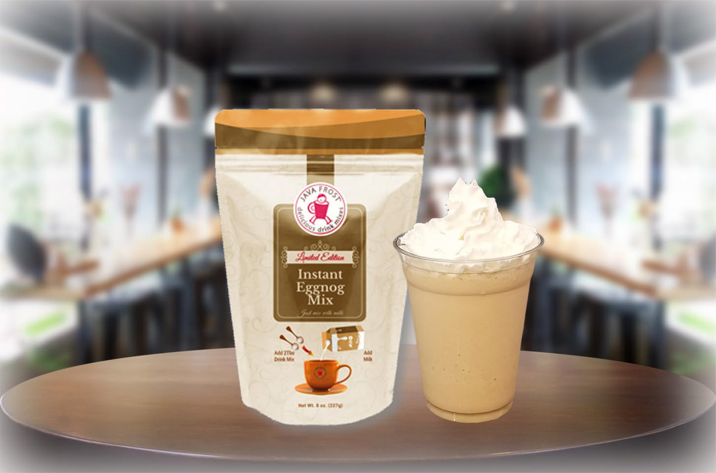 Instant Eggnog Drink Mix, 8 Oz Bag (4 Pack)