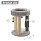 Mecool 4In1 Small Cat Tree,Scratching Post With Tower Soft Cat Bed, Sisal Carpet Jute Posts With Three Hanging Ball Toys And Mas