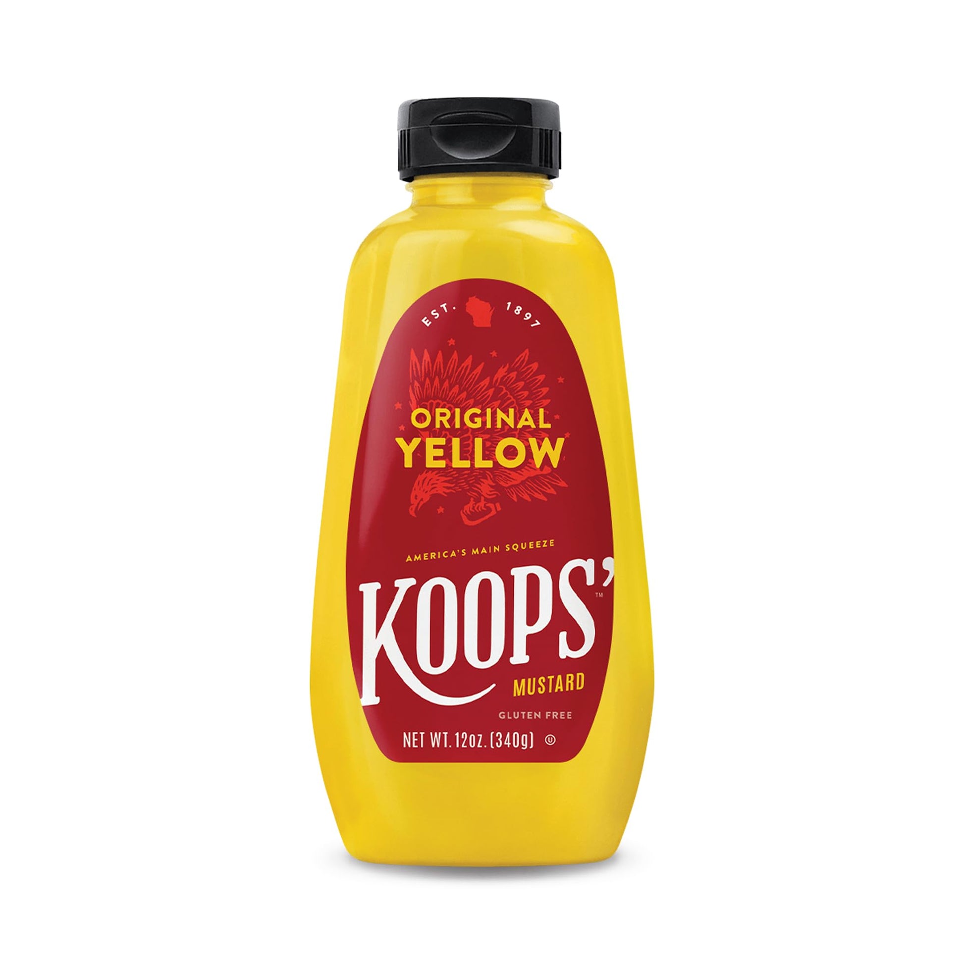 Koops KHLV00095095 12 oz Original Yellow Mustard Squeeze