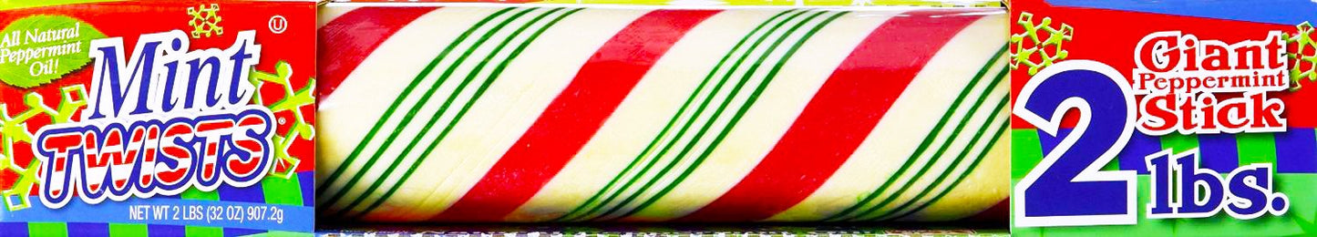 Atkinson Giant Candy Cane Peppermint 2 lb Red Twist Stick