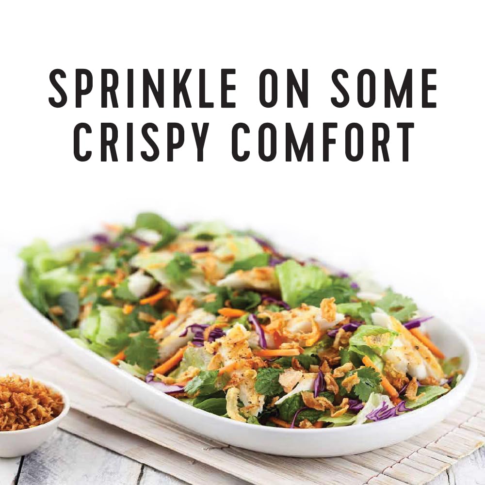 Golden Farms Organic Crispy Fried Onions - Kosher, Vegan, Gluten, NON-GMO, USDA Organic - 12 Oz (Two Pack, 6oz each) Great on Sa