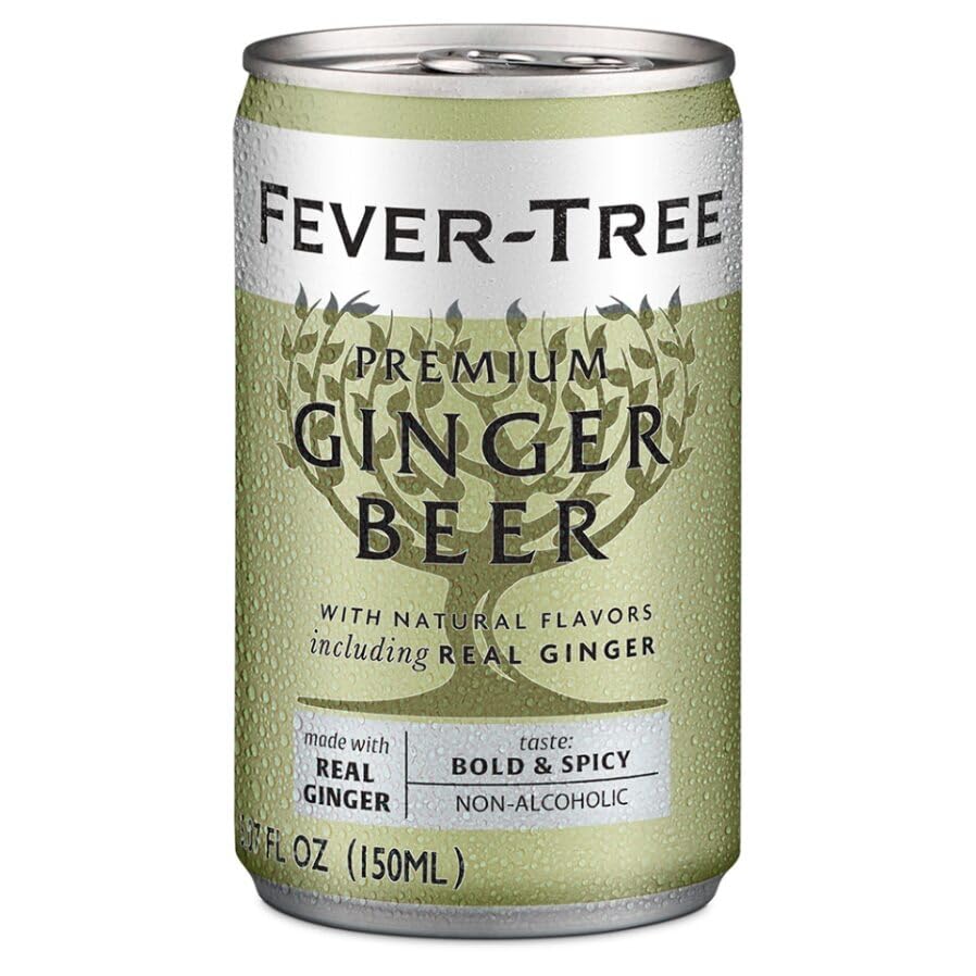 Fever-Tree Ginger malt-inspired - Premium Mixer - Naturally Sourced Ingredients - 5.1 Fl Oz Cans - Pack of 8