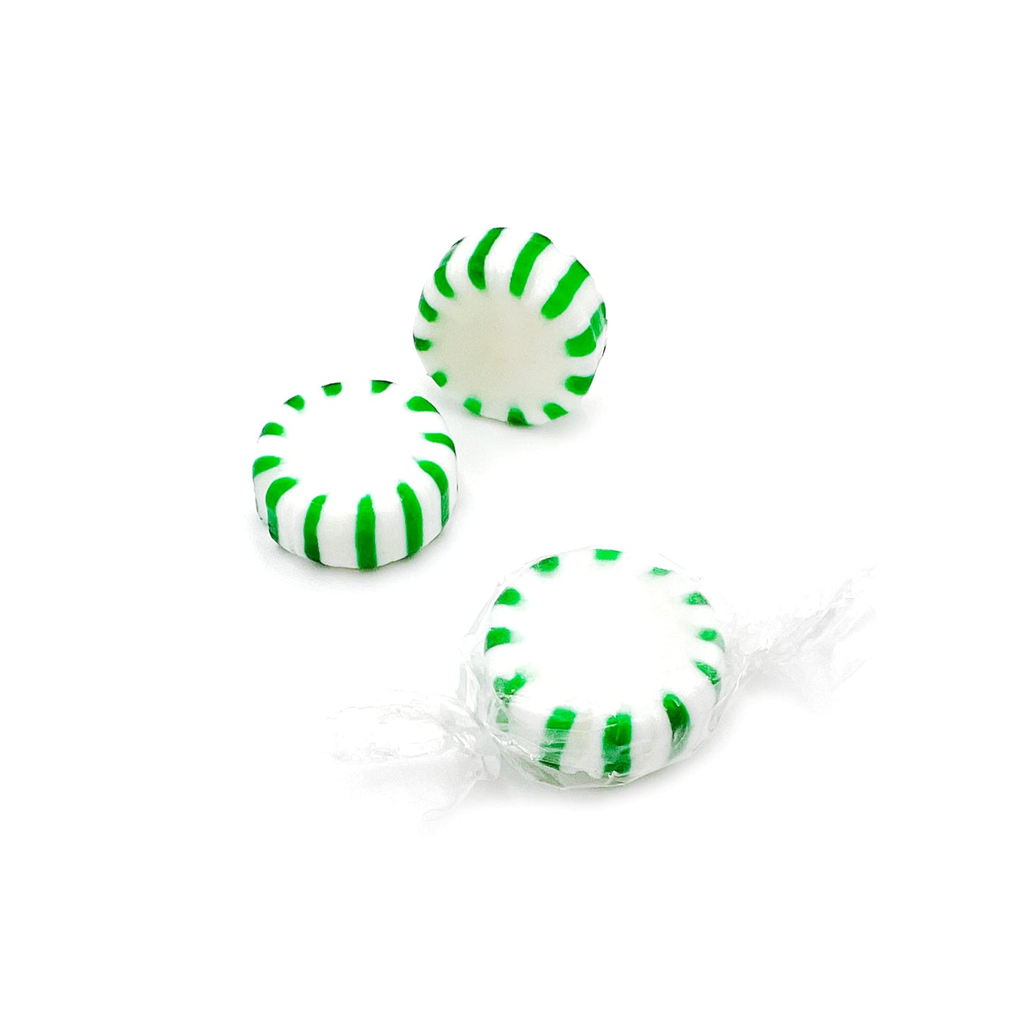 Laetafood Arcor Spearmint Starlights Discs Individually Wrapped Hard Candy - 1 Pound Bag