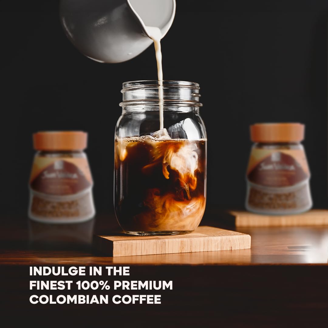 Juan Valdez Freeze Dried Coffee - Dulce de Leche Flavor | 100% Colombian Arabica Beans | 95g / 3.35oz | Easy to Prepare