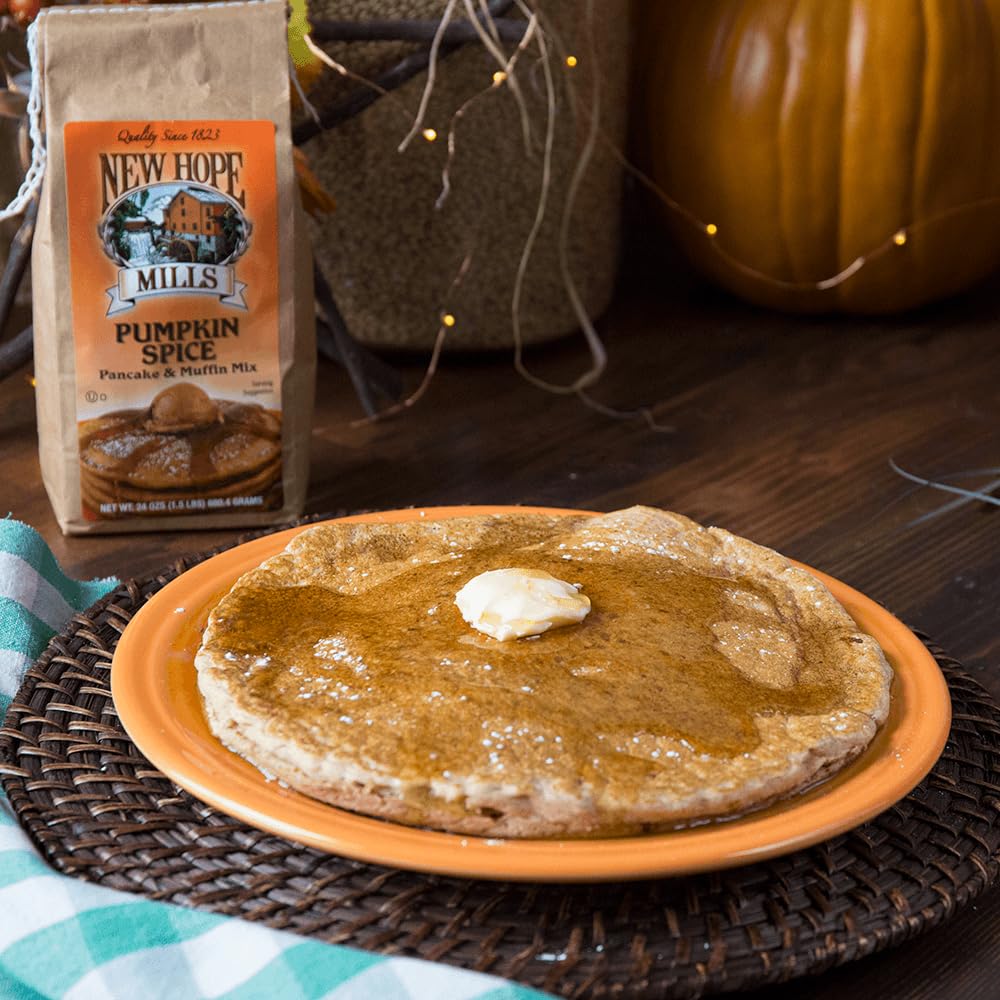 Pumpkin Spice Pancake Mix by New Hope Mills, Fall Flavors for Delicious Breakfasts - 24oz