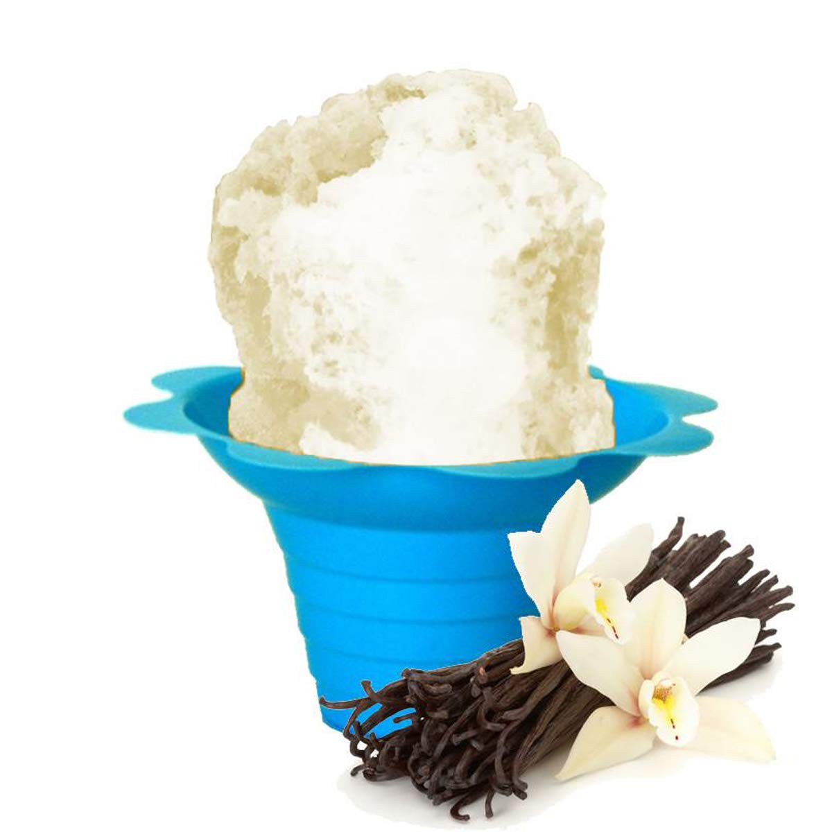 Hypothermias Shaved Ice & Snow Cone Syrup - BPA-Free Recyclable Plastic Bottle Quart (32 Fl. Oz) - Vanilla - Non-GMO 100% Pure C