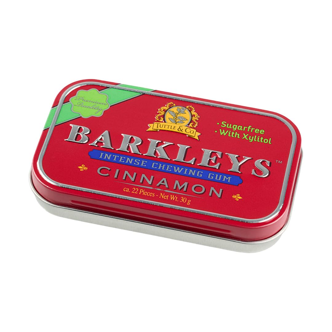 Barkleys Sugar Free Gum, Xylitol Cinnamon, 1 Pack (30g, 22 gums), Brown, Model 104032