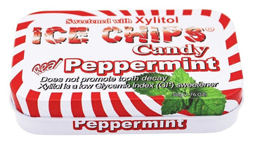 ICE CHIPS Xylitol Candy Peppermint 6 Tins