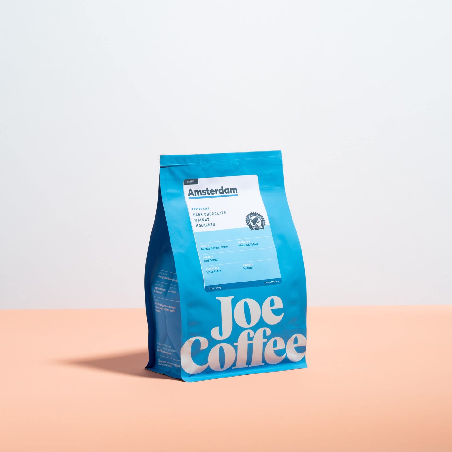 JOE COFFEE COMPANY The Amsterdam Whole Bean Coffee, Specialty Coffee, 12oz Bag