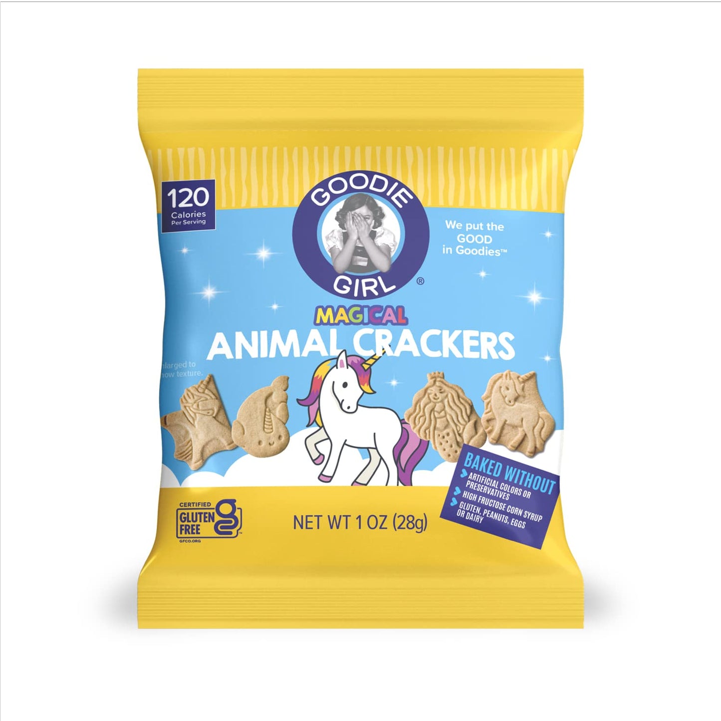 Goodie Girl Gluten Free Animal  ers Snack Packs, 1 Ounce (Pack of 10), Peanut Free, Dairy Free, Egg Free, 120 Calories Each