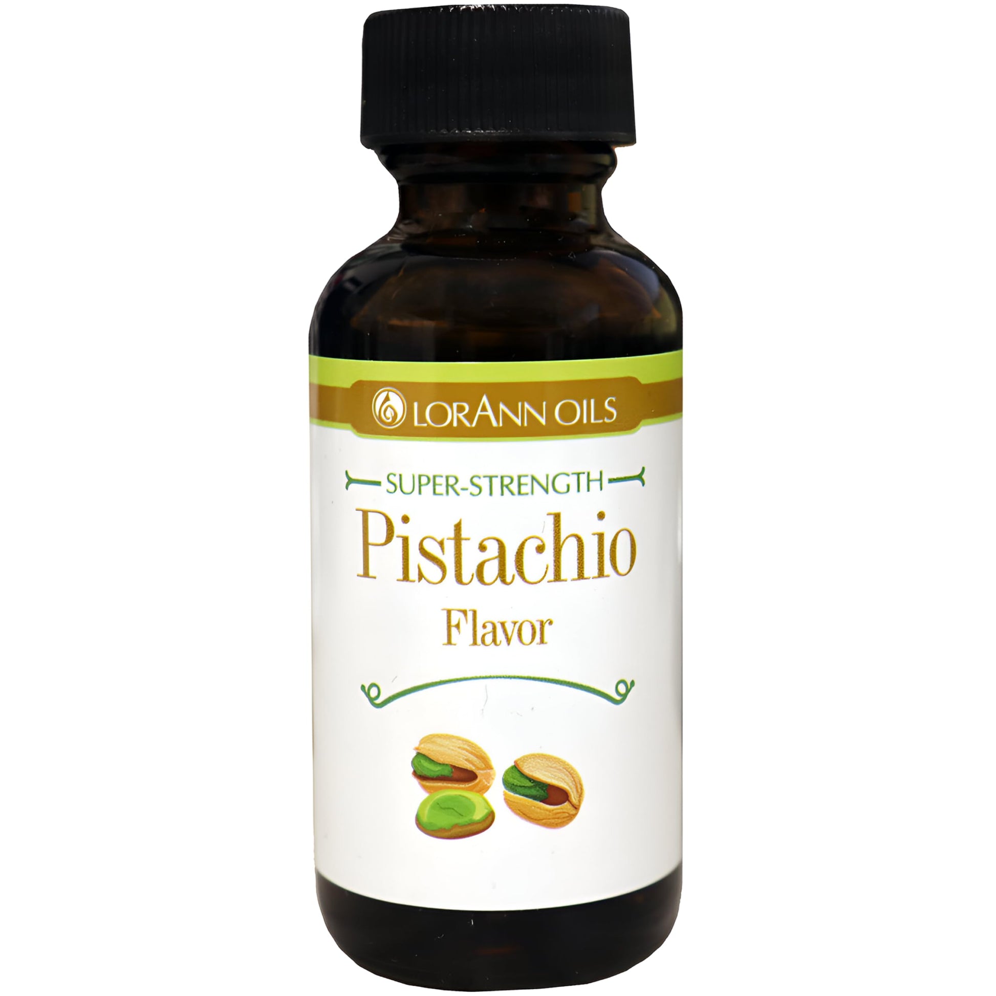 LorAnn Oils Super Strength Flavoring, Pistachio, 1 Fl Oz, Bold Natural Flavors, 4X Stronger Than Extracts, Model 0630-0500