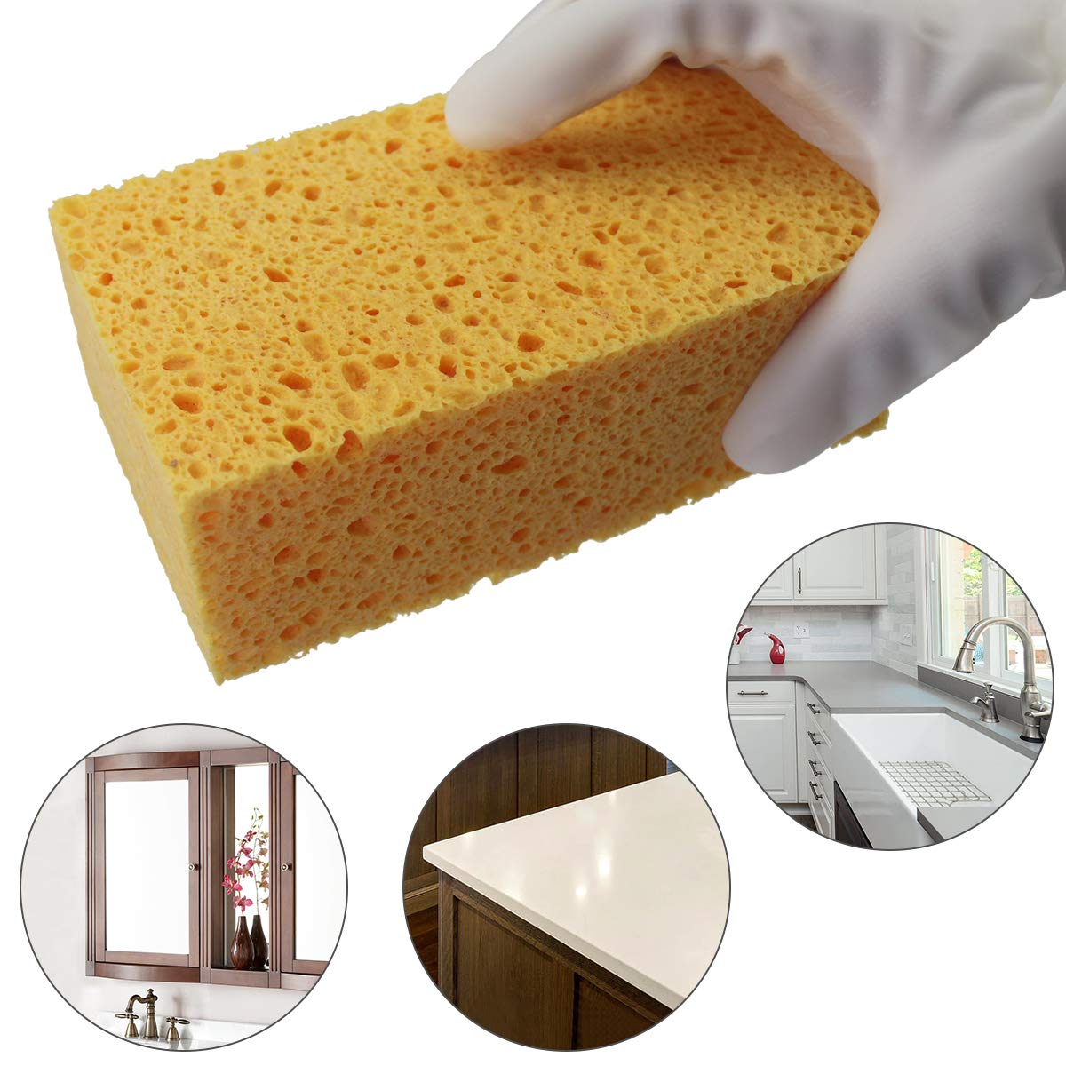 6 X 3.6 X 0.9 Inch Jk Sp-T22 Large Sponge, Kitchen Sponges, Handy Sponges, Cellulose Sponges, Dish Washing Sponge, Natural Spong