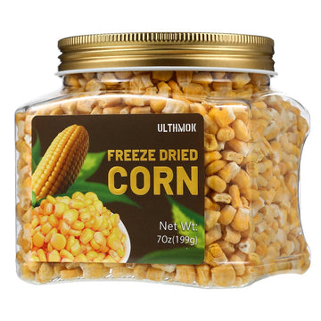 Premium Freeze Dried Sweet Corn 7 Oz/199g,1 Ingredient, No Sugar Added. Frozen Dehydrated Corn, 100% Natural & Gluten Free & No 