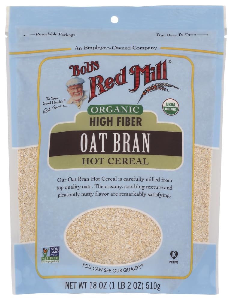 Bob's Red Mill Cereal Oat Bran Organic 18.0 OZ (Pack of 6)