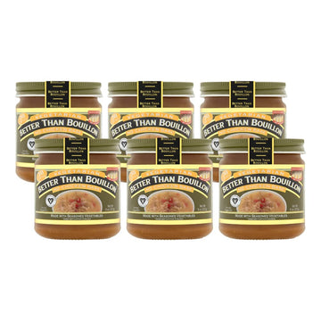 Better Than Bouillon Vegetarian No Chicken Base, Made With Seasoned Vegetables, Certified Vegan, Makes 9.5 Quarts Of Broth, 38 Servings, 8 Oz Jar (Pack Of 6)