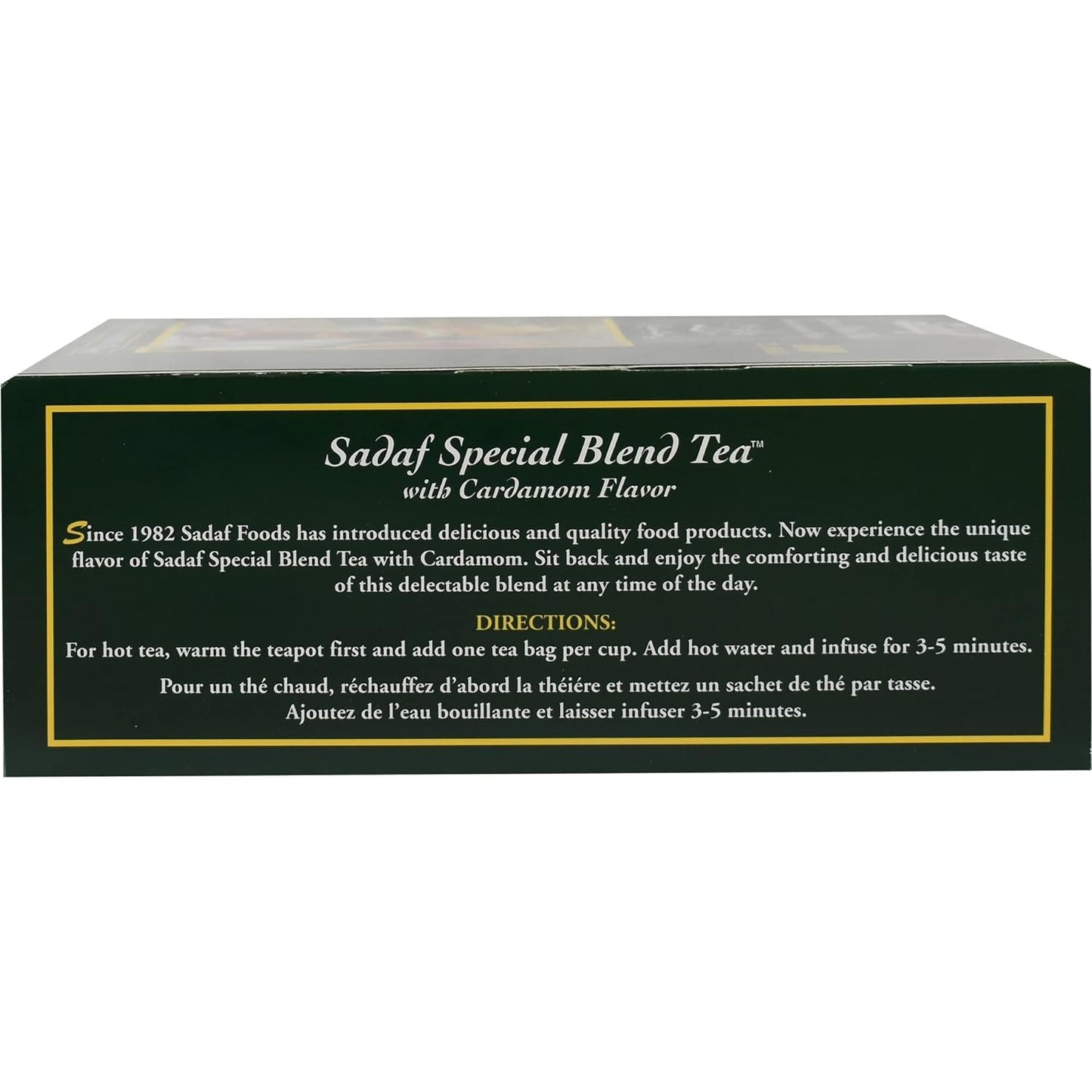 Sadaf Cardamom Tea Bags | Special Blend Cardamom Ceylon Black Tea | Quicktea Product Harvested In Sri Lanka | 100 Bags (Pack Of