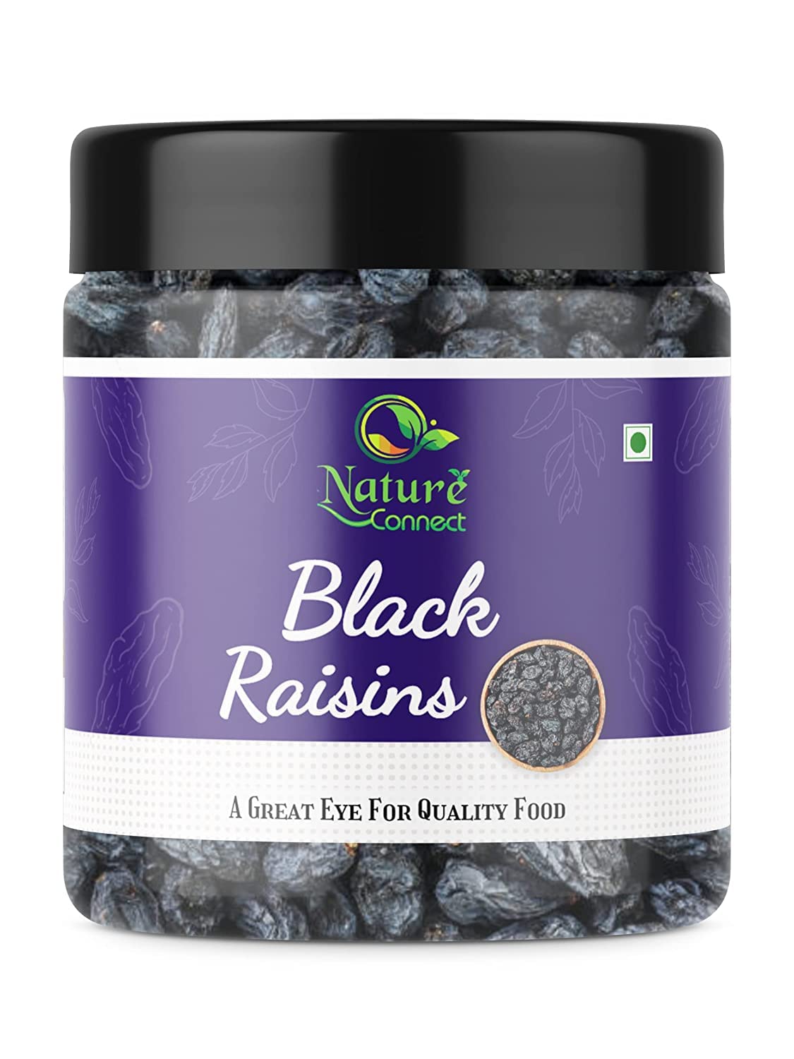 Nature Connect Afghani Seedless Black Raisins, 200gms | Kali Kismis | Dry Fruit Dried Kishmish Without Seeds_Packing May Vary