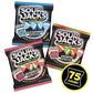 SOUR JACKS Snack Box  Sour Wedges  Variety Snack Pack  Stocking Stuffers  0.5oz bags (75ct)