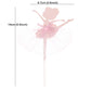 Ercadio 20 Pack Ballerina Tutu Cupcake Toppers Pink Ballet Girl Cupcake Picks Baby Shower Birthday Party Cake Decoration Supplie