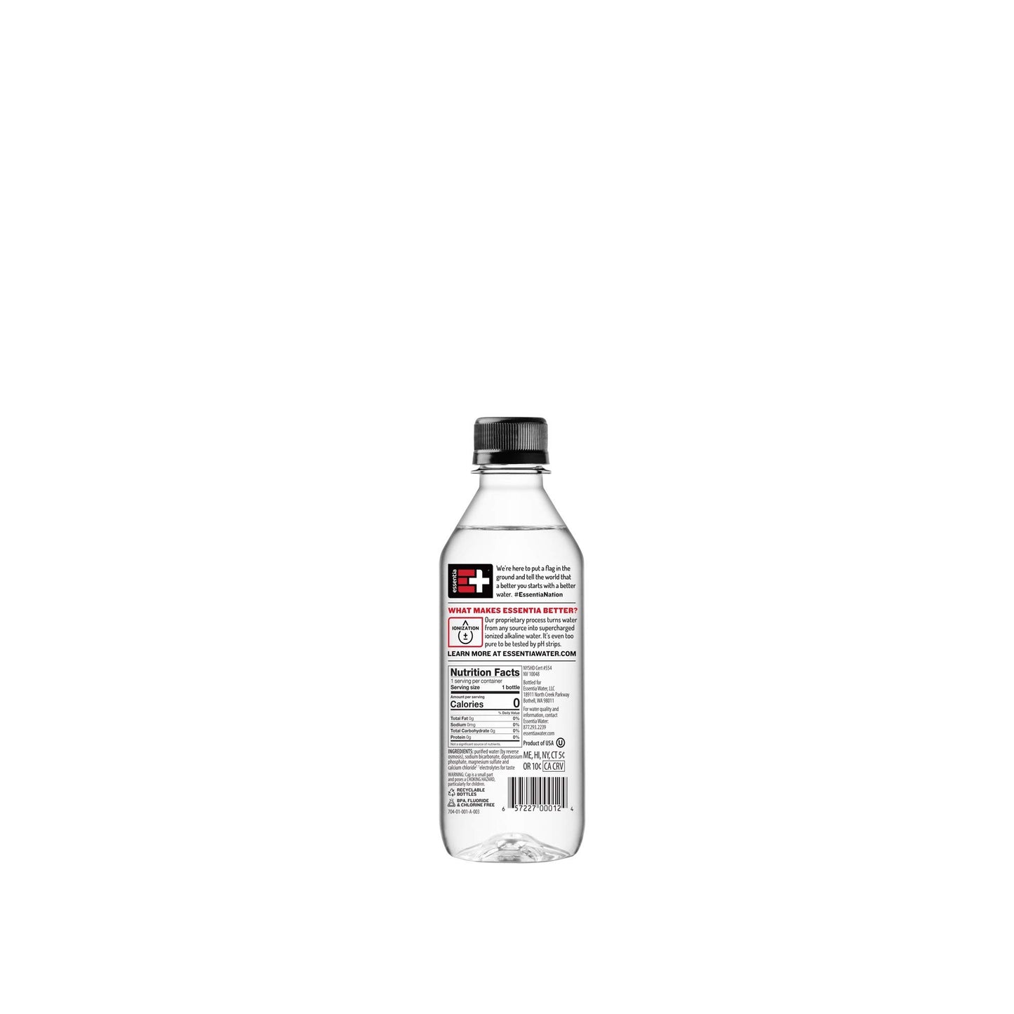 Essentia Water Ionized Alkaline Bottled Water 12 Fl Oz (Pack of 24) Clear