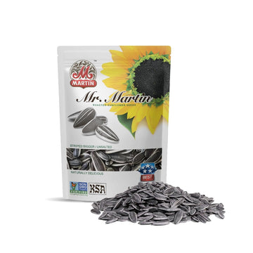 MR. MARTIN Roasted Unsalted Sunflower Seeds – Non-GMO, Vegan, Low Sodium, 5.25 Oz, 12 Pack