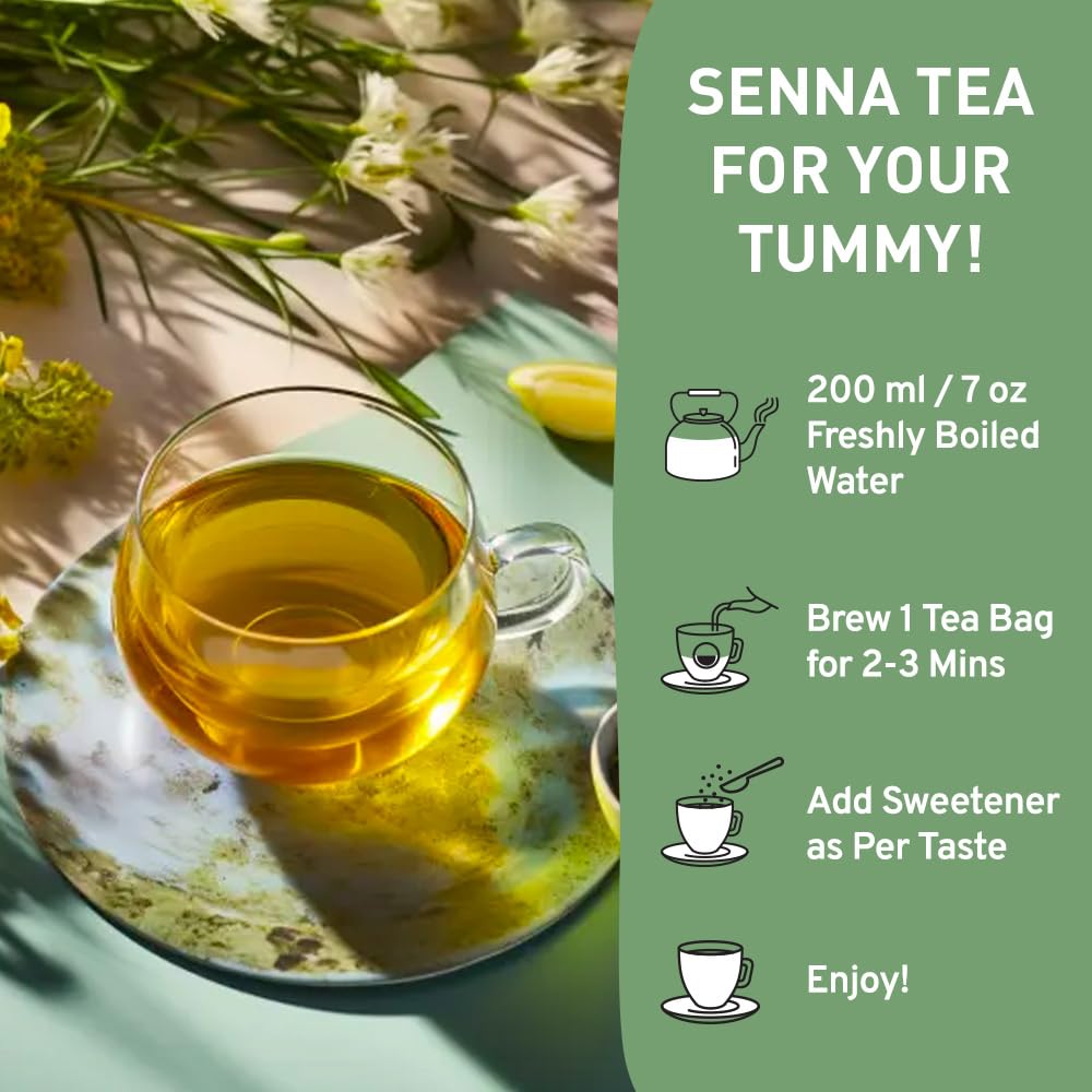 HANDPICK Senna Tea Bags - Non-GMO, Caffeine Free, Mild Taste, 50 Count, Eco-conscious Packaging