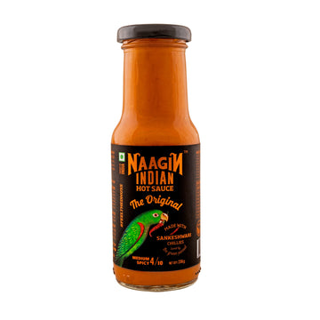NAAGIN Indian Hot Sauce - The Original (230g, 8.11 oz) | Classic Hot & Sweet Sauce | Medium Spicy | Instant Taste Upgrade | 100%