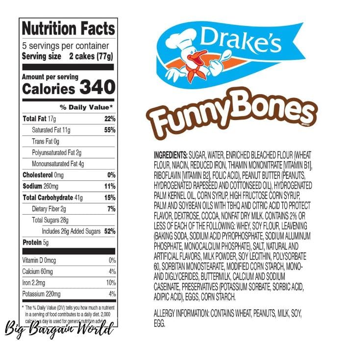 Bundle Variety Pack, Ring Dings, Devil Dogs And Funny Bones Snack Cakes 4 Pack
