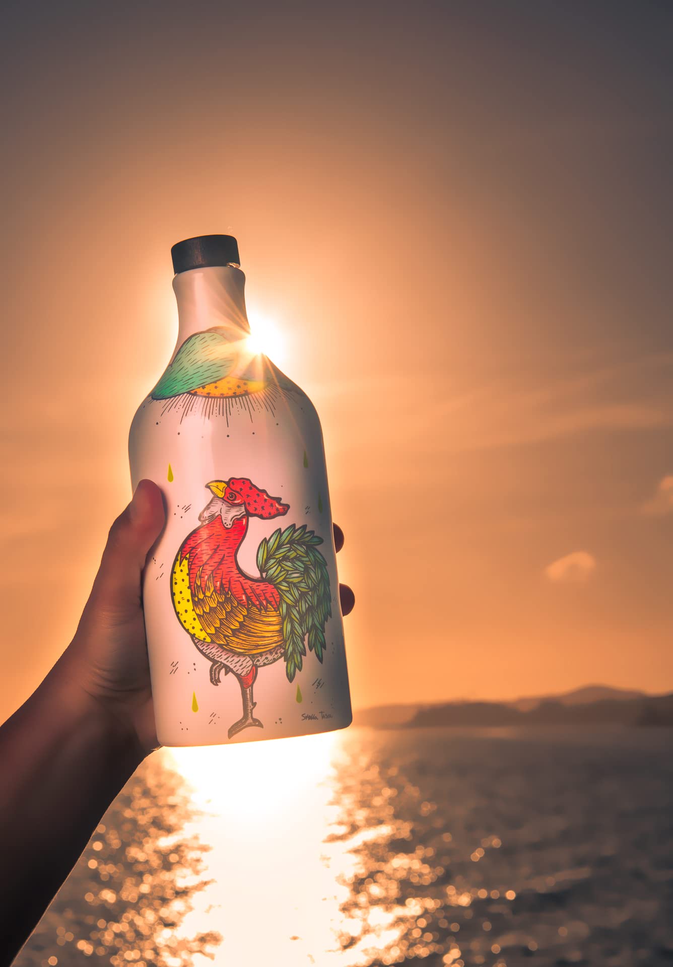 Antico Frantoio Muraglia | Premium Italian Extra Virgin Olive Oil | First Cold Pressed | Gourmet Evoo | Rooster Collectible Hand