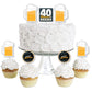 Big Dot Of Happiness Cheers And Beers To 40 Years - Dessert Cupcake Toppers - 40Th Birthday Party Clear Treat Picks - Set Of 24