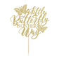 Qertesl A Little Butterfly Is On Her Way Cake Topper,Butterfly Themed Cake Decoration,Great For Baby Shower, Welcome Baby, Gende