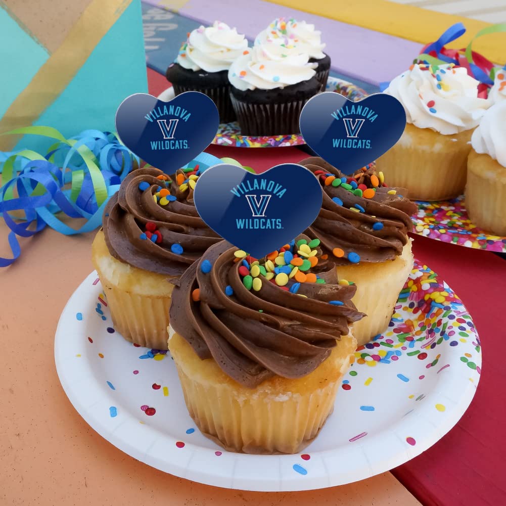 GRAPHICS & MORE Acrylic Cupcake Picks Set of 6 - Villanova University Wildcats Decor Toppers