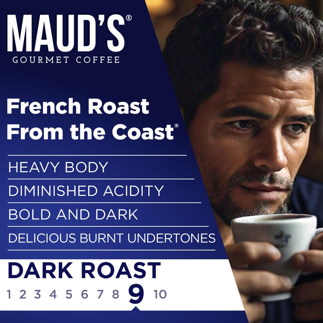 Maud'S French Roast Coffee Pods, 200 Ct, Dark Roast Coffee In Recyclable Single Serve Pods - 100% Arabica Coffee, Compatible Wit
