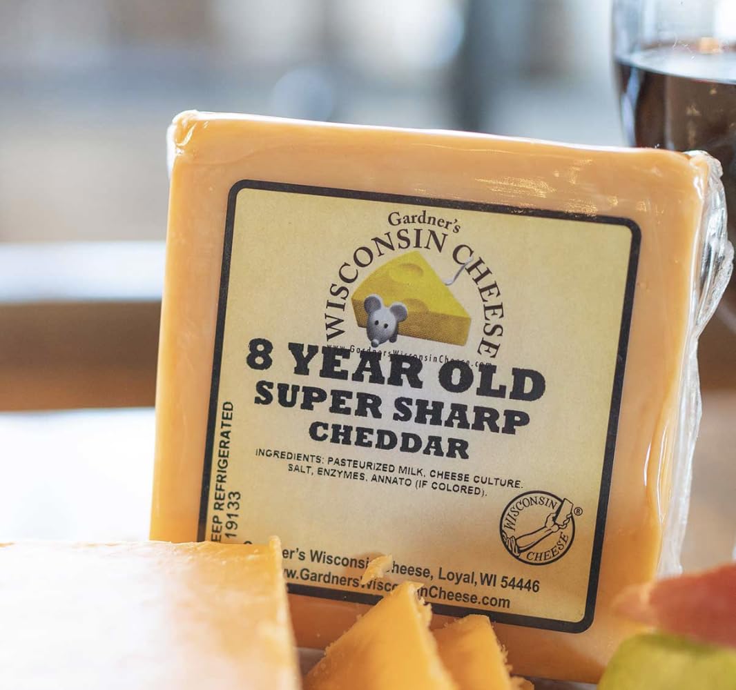 Gardners Wisconsin Cheese and Sausage, Wisconsin Cheese and Sausage Sampler - Contains; Buffalo Wing Cheese, 8 Year Super Sharp