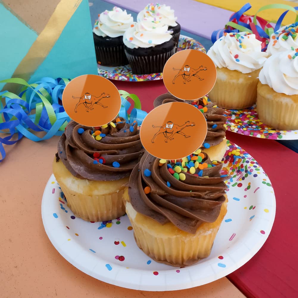 Campbell University Primary Logo Cupcake Picks Toppers Decoration Set Of 6