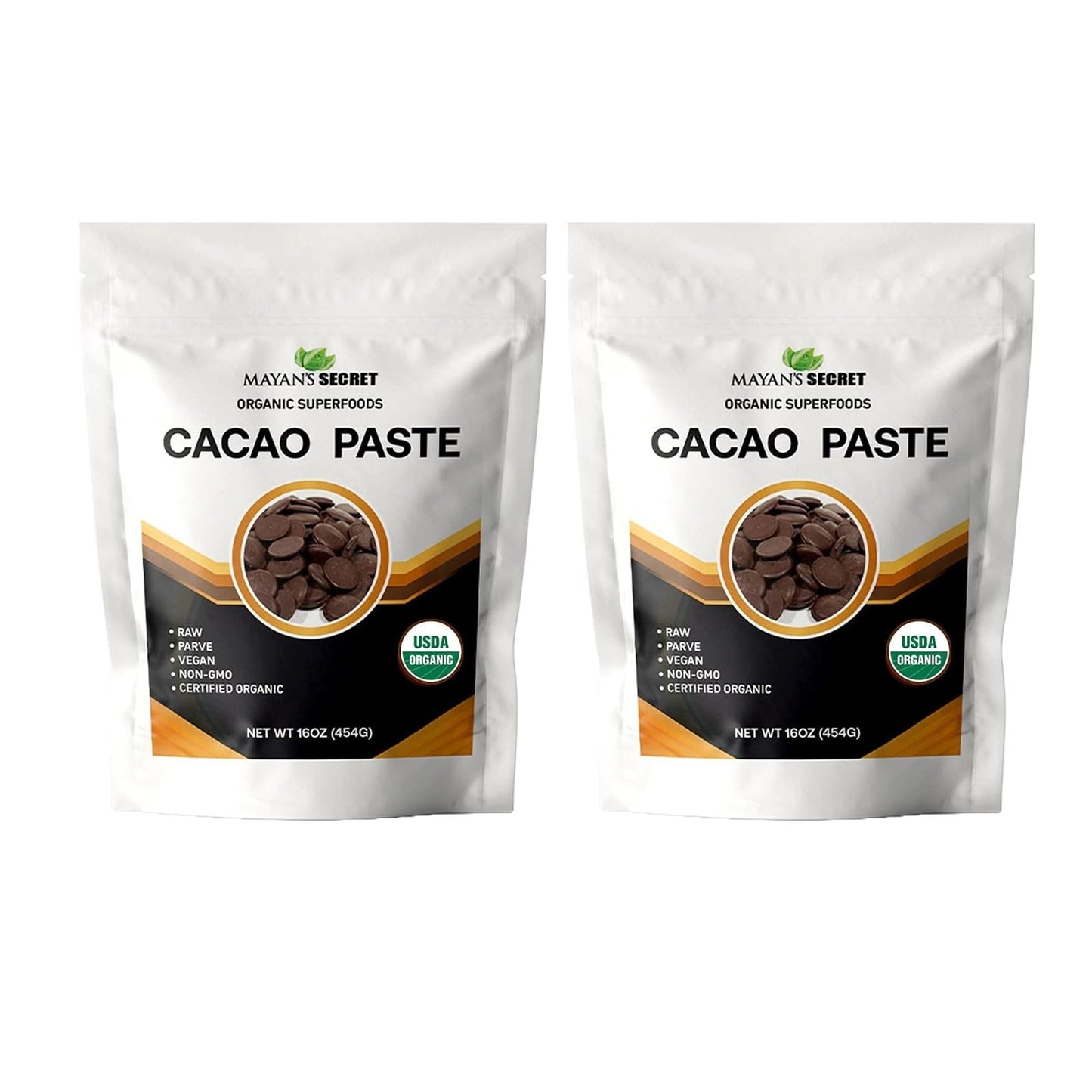 Mayan'S Secret - Organic Raw Cacao Paste Wafers - Usda Certified, Non-Gmo, Vegan & Gluten-Free - Easy-Melt Wafers For Chocolate