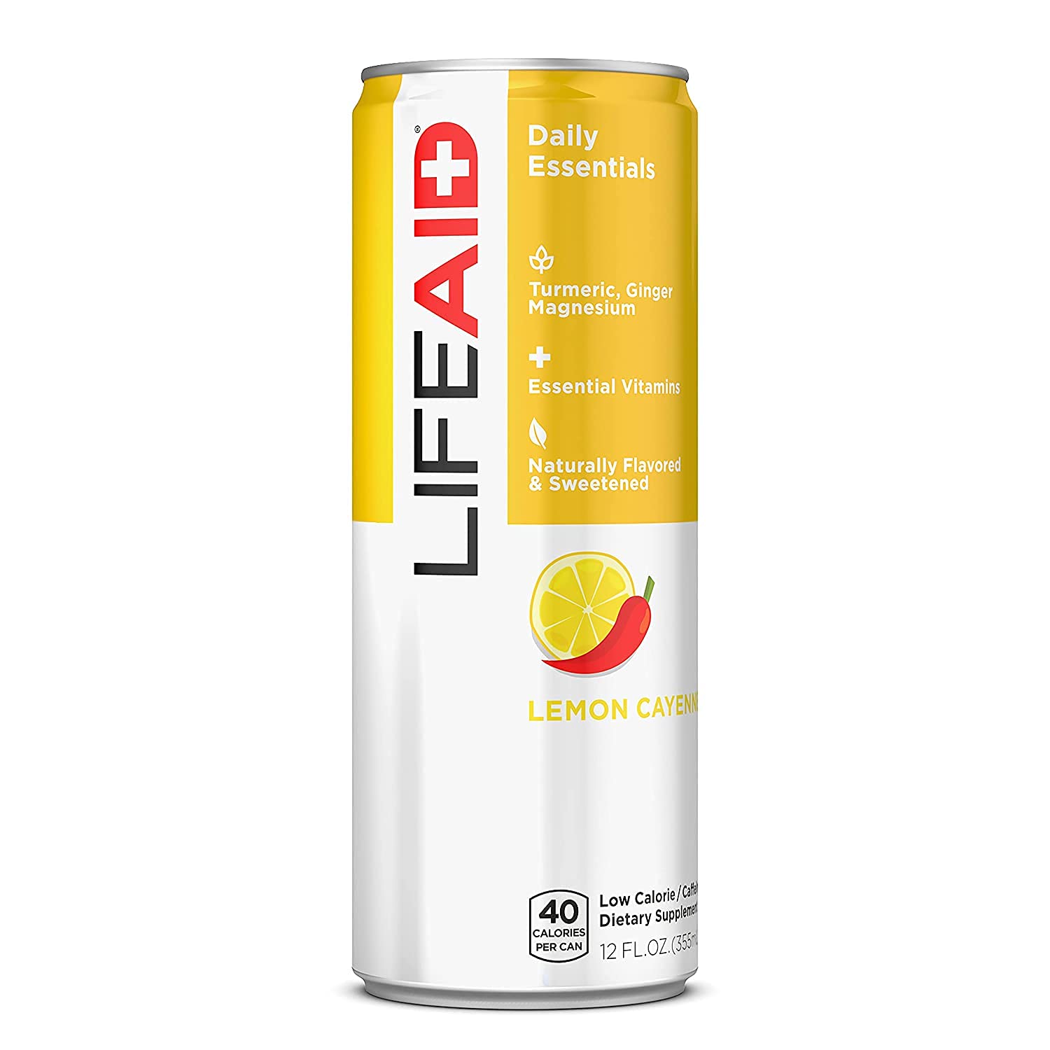 LIFEAID Vitality Blend Healthy Soda Replacement, Turmeric, Vitamin C, 12 Fl Oz, Vegan, GF, Lifeaid Thrive