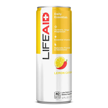 LIFEAID Vitality Blend Healthy Soda Replacement, Turmeric, Vitamin C, 12 Fl Oz, Vegan, GF, Lifeaid Thrive