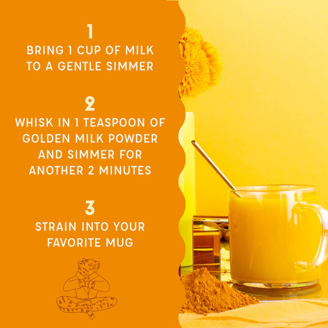 Spicewalla Golden Milk Powder - Cinnamon, Ginger, Turmeric Drink Tea or Latte Mix
