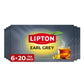 Lipton Earl Grey Tea Bags  Flavored Teabags  120 Total Bags (20ct - Pack of 6)
