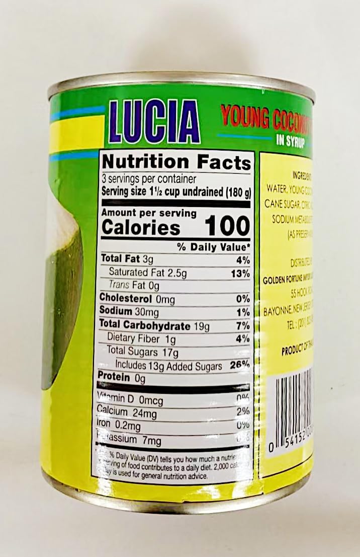 Young Coconut Pulp in Syrup, 20 oz, 4 Cans