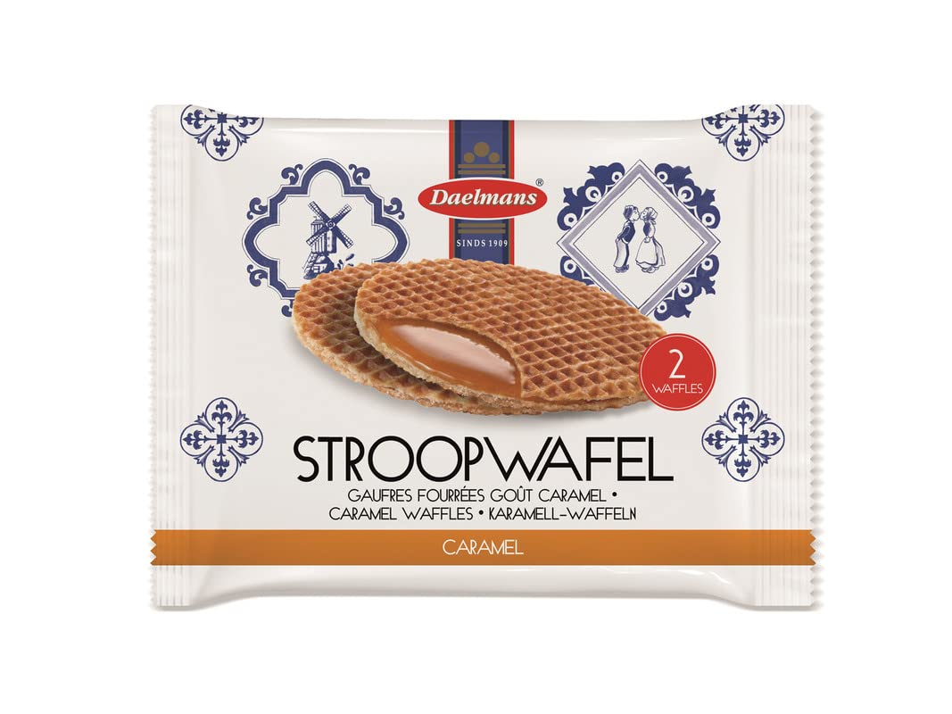 Daelmans Single Jumbo Caramel Wafers, 1.38-Ounce Box (Pack Of 36)