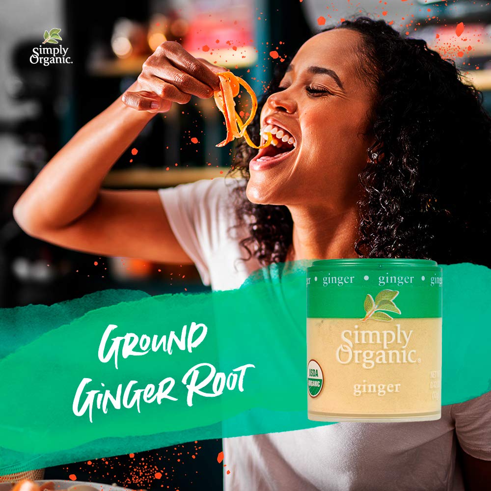 Simply Organic Ground Ginger Root, Certified Organic | 0.42 Oz | Zingiber Officinale Roscoe
