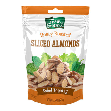 Fresh Gourmet Sliced Almonds, Honey Roasted Sliced Almonds, 3.5 Oz