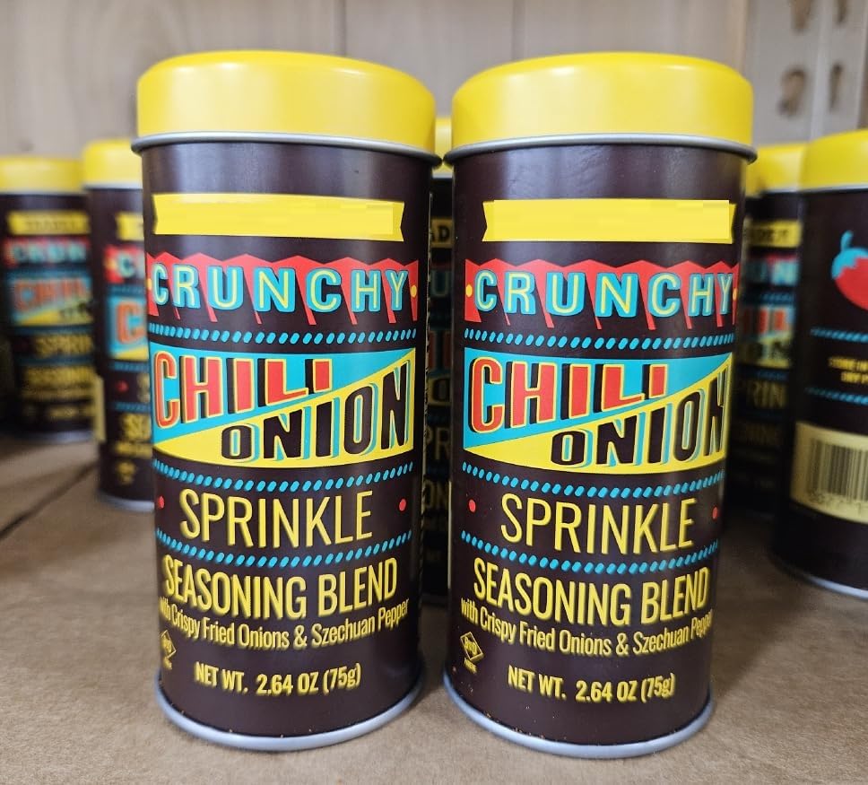 Trader Joe Crunchy Chili Onion Sprinkle Season Blend 2.64oz 75g (2 Tins)