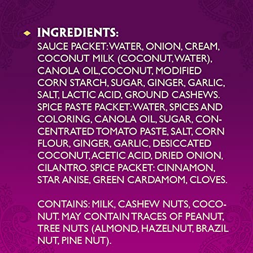 Patak'S Korma Curry Sauce 3-Step Kit, Pre-Measured Ingredients Included, Fragrant Whole Spices, Korma Curry Spice Paste, Base Sauce, No Artificial Flavors, Vegetarian Friendly, 11 Oz (Pack Of 6)
